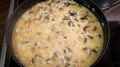 ризотто с грибами шиитаки