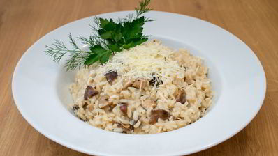 ризотто с грибами шиитаки