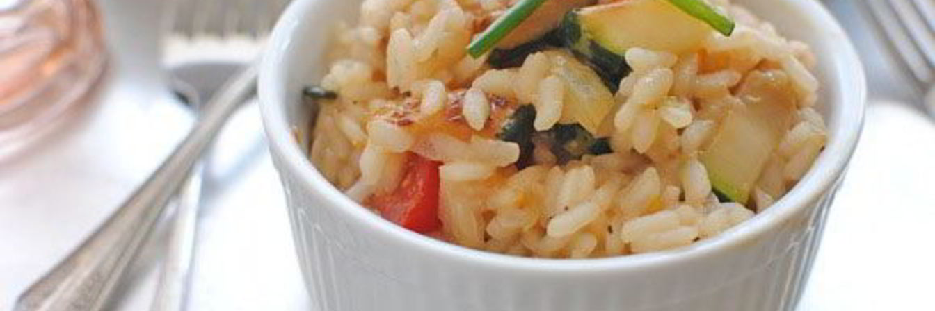 Ризотто с кабачками и помидорами