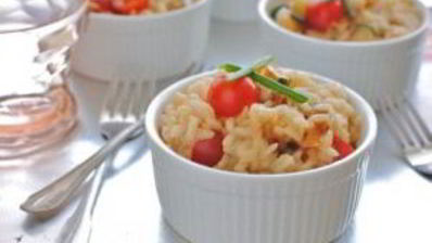 ризотто с кабачками и помидорами