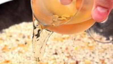 ризотто с креветками и горошком