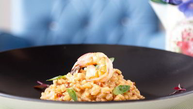 ризотто с креветками