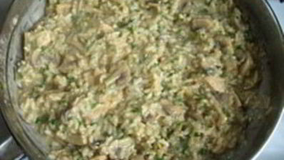 ризотто с курицей и грибами