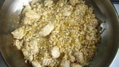 ризотто с курицей и грибами