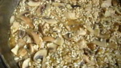 ризотто с курицей и грибами