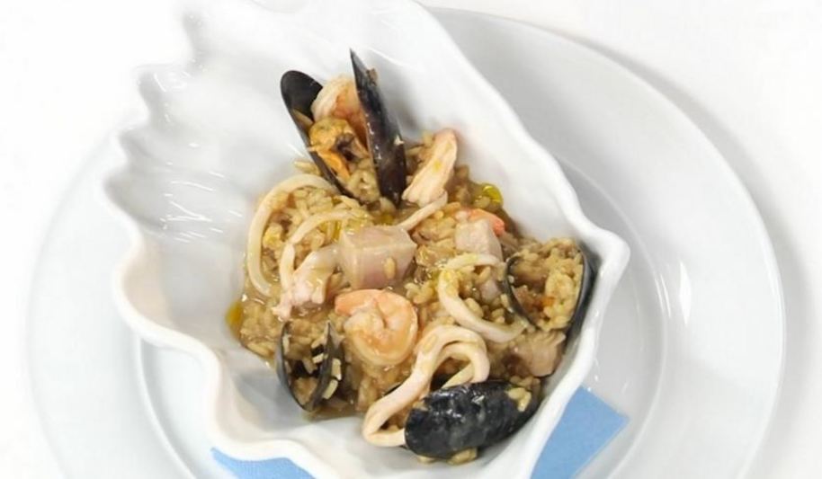 Рецепт ризотто с морепродуктами и белыми грибами