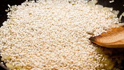 ризотто с морскими гребешками и шампанским