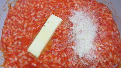 ризотто с печеным болгарским перцем