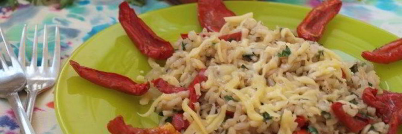 Ризотто с петрушкой и вялеными помидорами