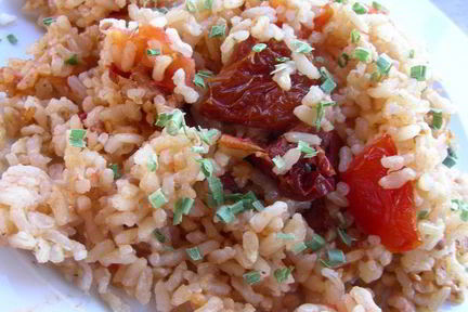 Ризотто с помидорами и вялеными томатами