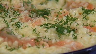 ризотто с семгой