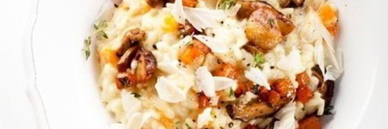 Ризотто с тыквой, белыми грибами и маскарпоне