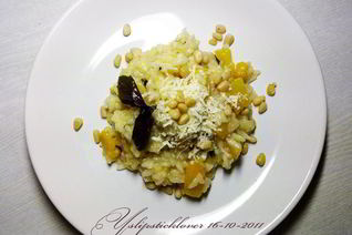 Ризотто с тыквой, брынзой и кедровыми орешками