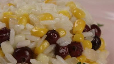 ризотто с яблоками и клюквой