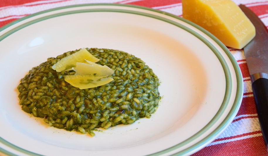 Рецепт ризотто со шпинатом и пармезаном