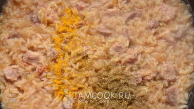 ризотто со свининой