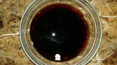 розовое ризотто с белыми грибами