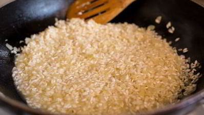 рулетики из дорады с шафрановым ризотто