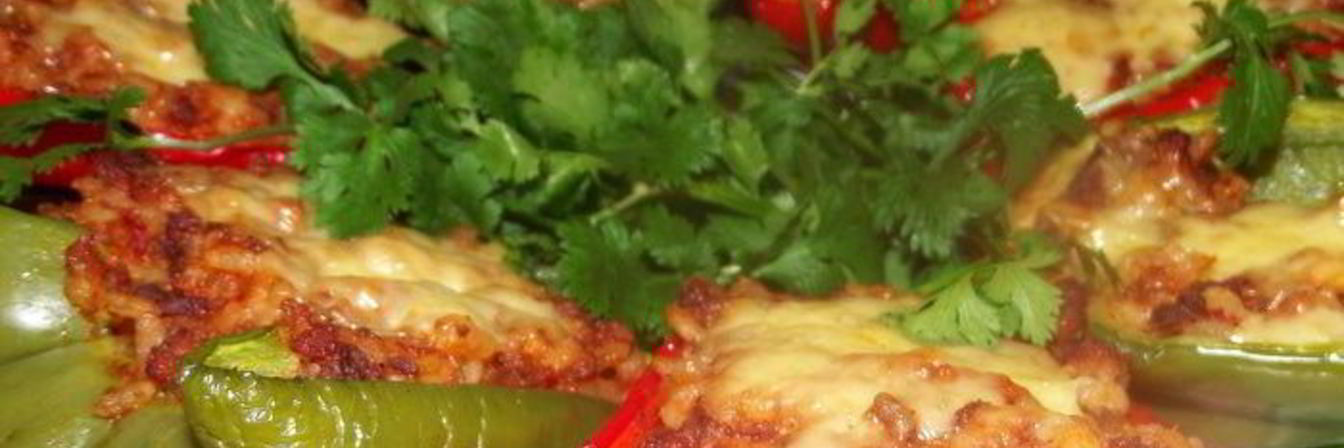 Сладкие перцы, фаршированные ризотто