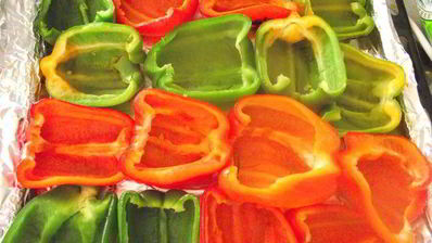 сладкие перцы, фаршированные ризотто