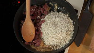 утиное филе с банановым ризотто