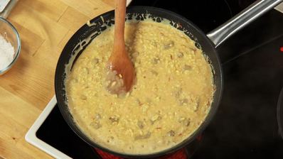 утиное филе с банановым ризотто