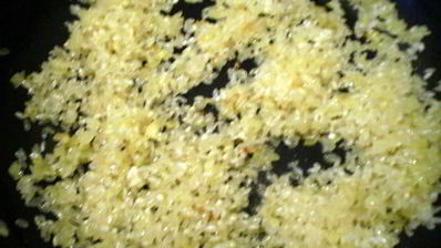 яблочное ризотто с креветками