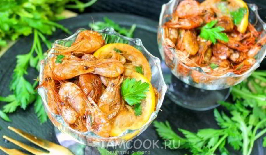 Рецепт черноморских креветок в соевом соусе с лимоном