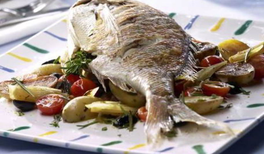 Рецепт дорады с овощами по-средиземноморски
