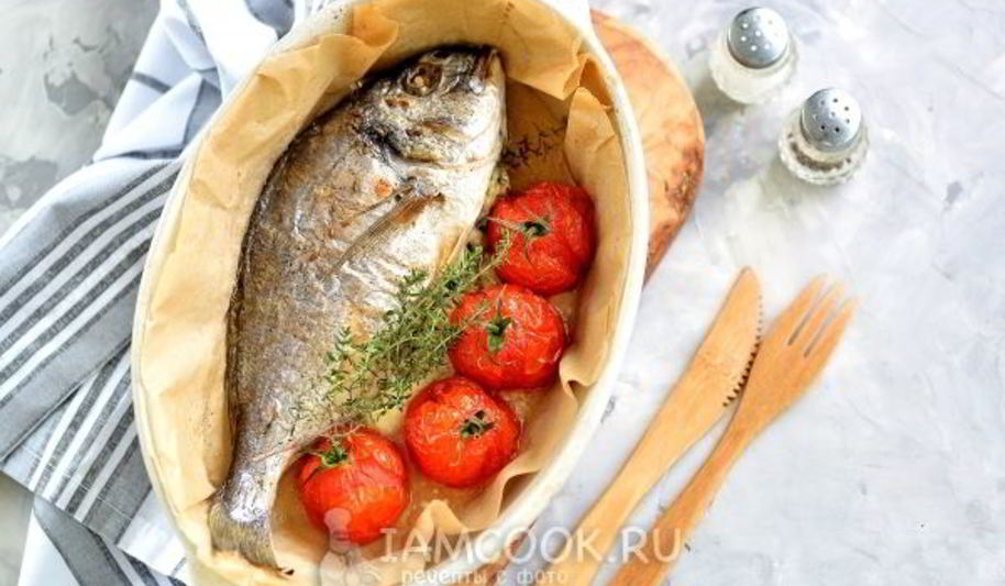 Рецепт дорадо, запеченная с голубым сыром