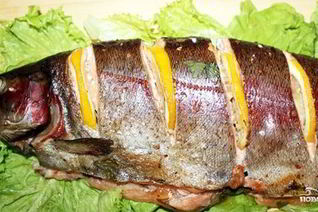 Форель радужная в фольге