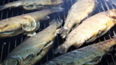 форель в коптильне