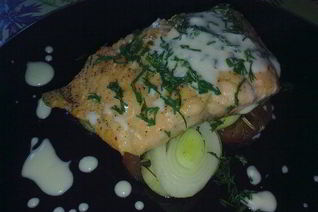 Горбуша с овощами