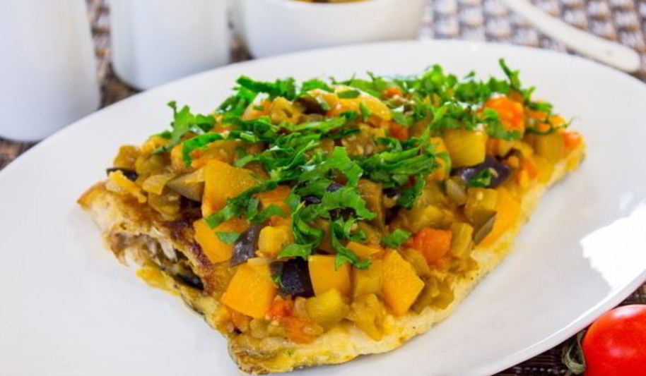 Рецепт камбалы под овощами
