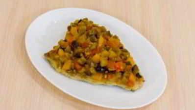 камбала под овощами