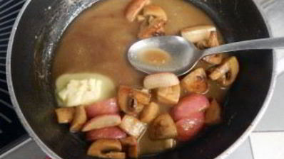 камбала с шампиньонами