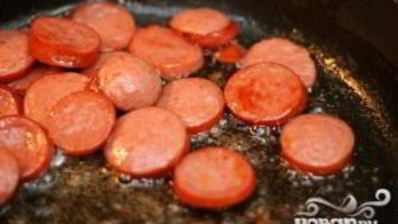 креветки с сосисками и рисом