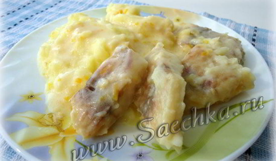 Рецепт морского окуня в сметане