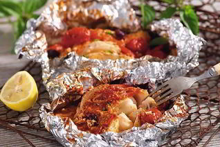 Налим в духовке в фольге