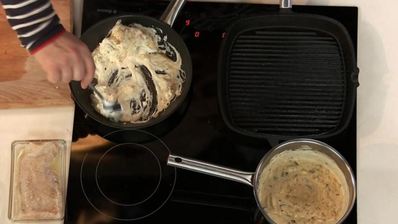 осетрина гриль с цветной капустой и водка-соусом