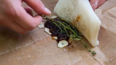 палтус запеченный