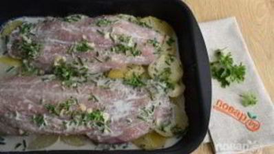 рыба в сливочном соусе с картофелем