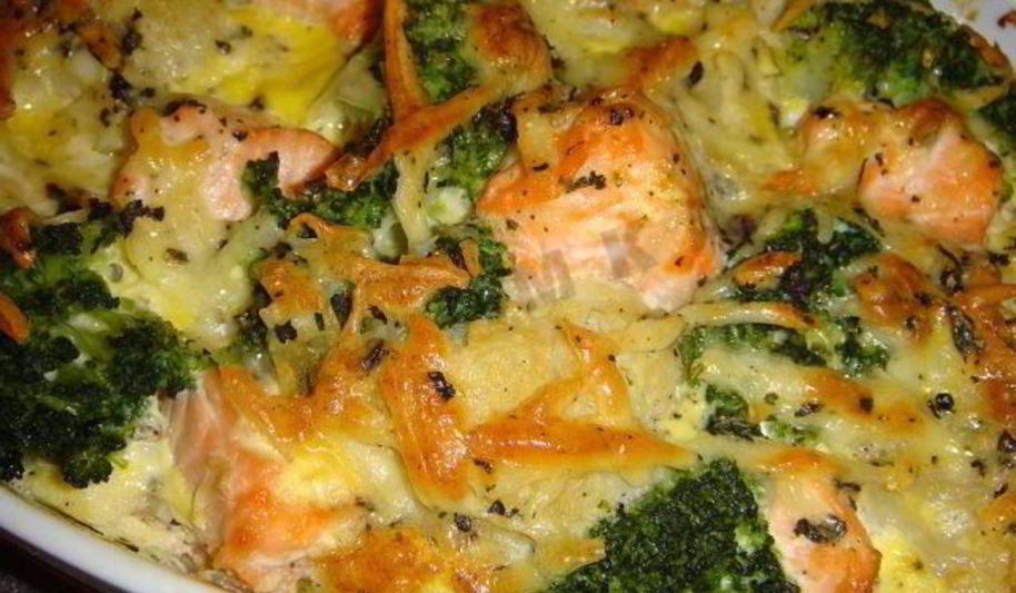 Рецепт рыбы запеченной с брокколи в духовке