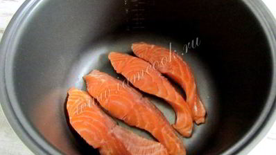 семга, тушеная в мультиварке