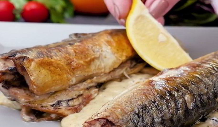 Рецепт скумбрии с грибами