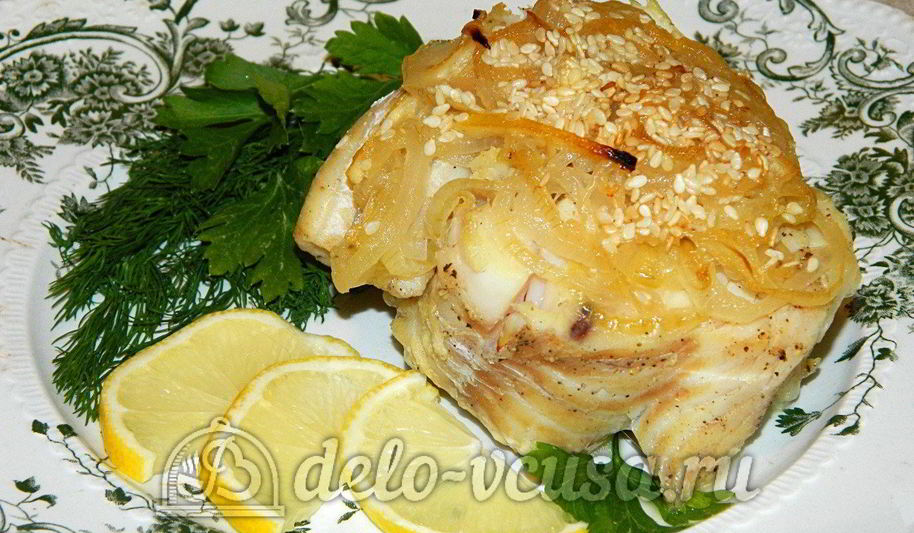 Рецепт трески под лимонно-луковым соусом