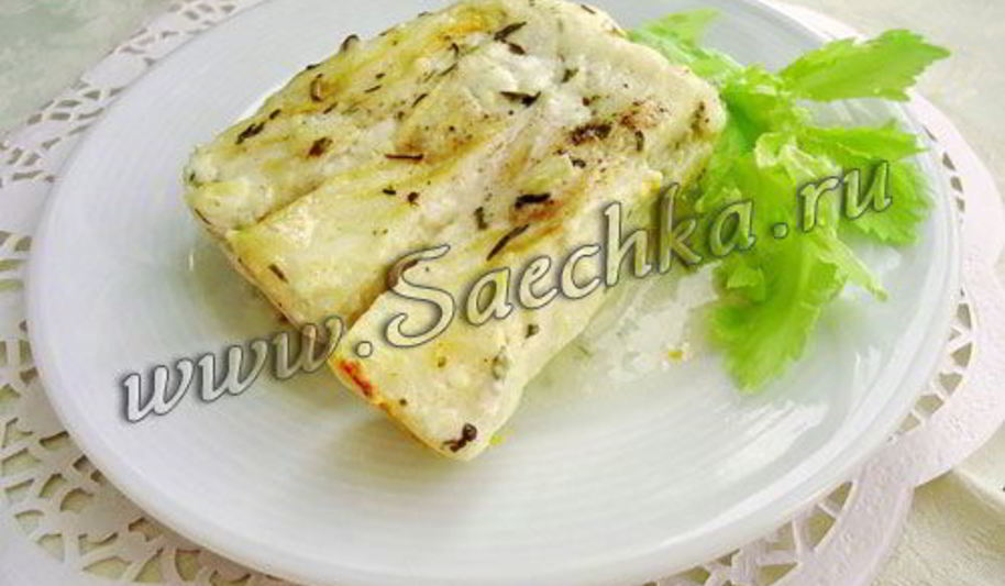 Рецепт трески под творожно-сливочным соусом