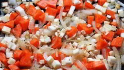 тушеные морепродукты