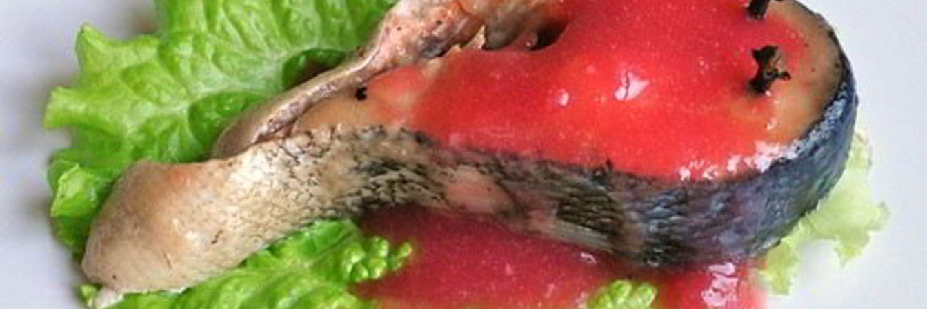 Запеченная кета в апельсиновой глазури