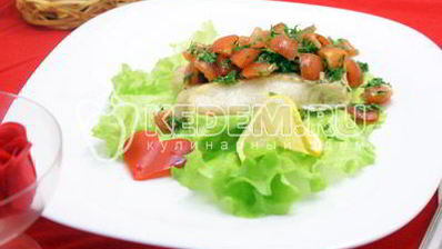 запеченная треска с помидорной заправкой